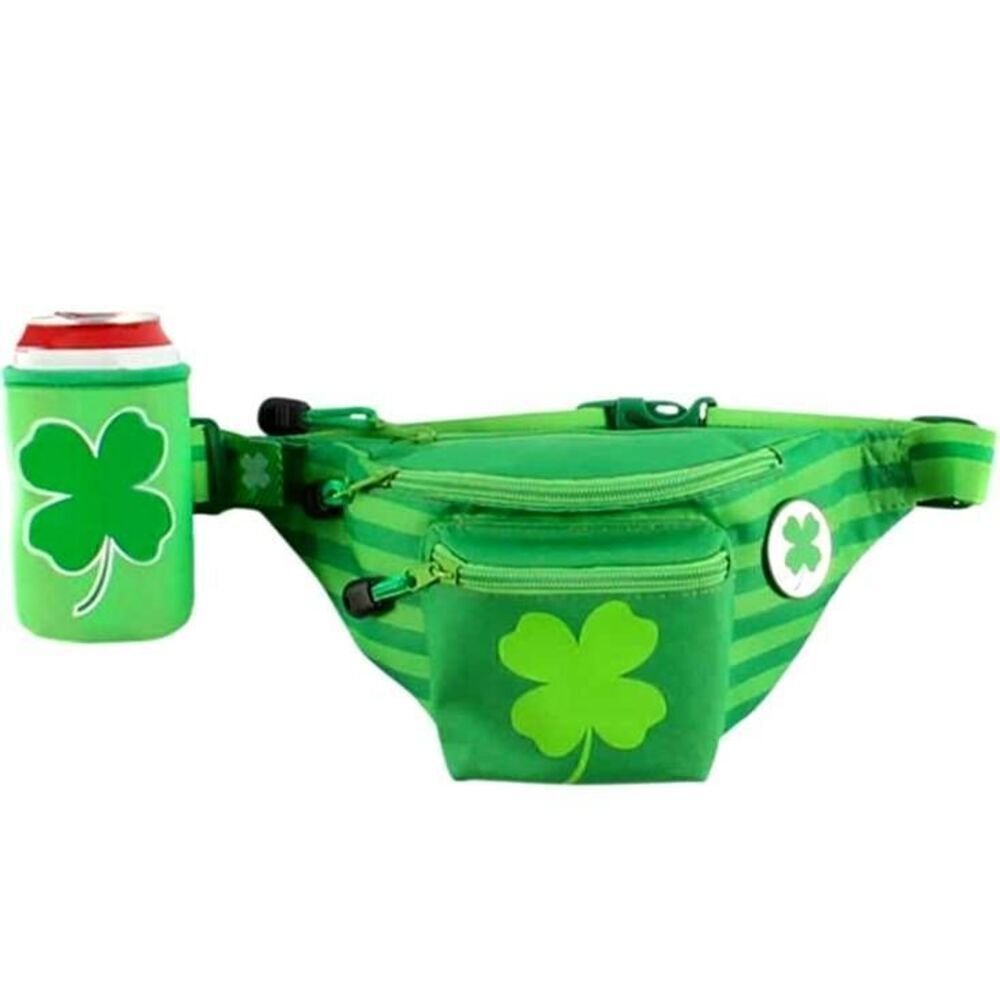 Tipsy Elves St. Patrick's Day Clover Fanny Pack And Drink Holder Unisex …